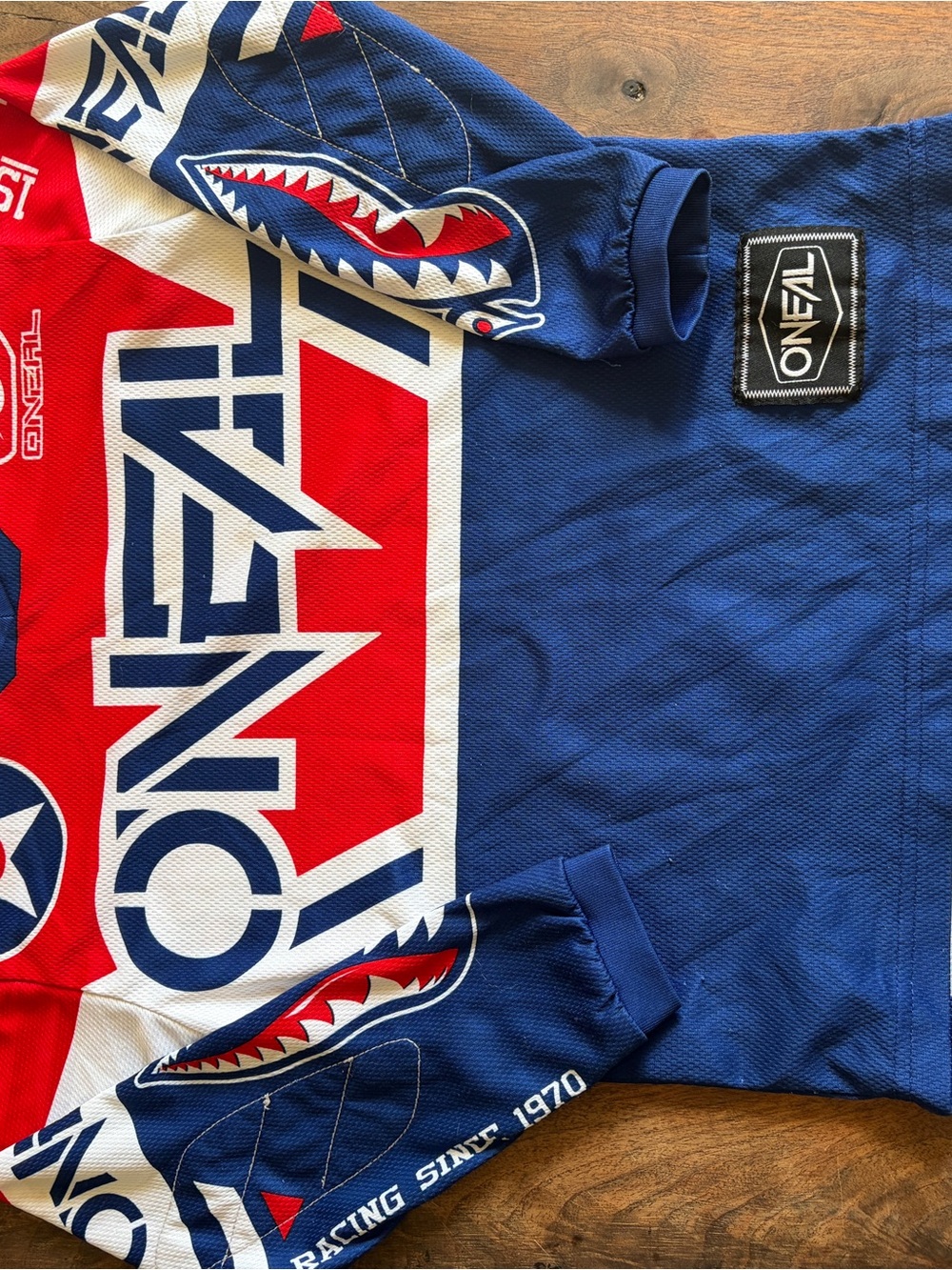 O'NEAL Red, White & Blue BMX Racing Jersey kids small